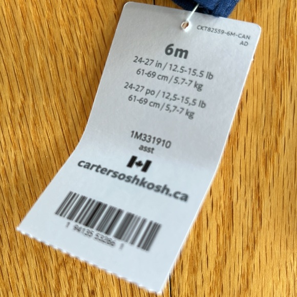 🆕! Carter’s Navy Tulle Heart Print Dress - 6 MTH - Picture 4 of 5